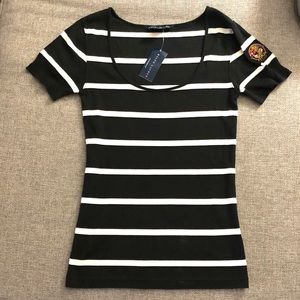 Ralph Lauren Vintage Scoop Neck Knit Striped Sz M